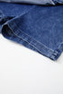 Solid Washed Asymmetric Wrapped Twisted Detail Denim Shorts