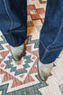 Solid Washed Center Seam Straight Leg Jeans
