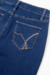 Solid Washed Center Seam Straight Leg Jeans