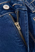 Solid Washed Center Seam Straight Leg Jeans