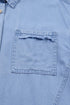 Solid Washed Drop Shoulder Bracelet Sleeve Cotton Shirt