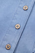 Solid Washed Drop Shoulder Bracelet Sleeve Cotton Shirt