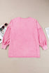 Solid Washed Drop Shoulder Round Neck Sweatshirt