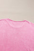 Solid Washed Drop Shoulder Round Neck Sweatshirt