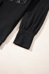 Solid Western Sequin Patch Pocket Corded Shirt Jacket