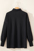 Solid Western Sequin Patch Pocket Corded Shirt Jacket