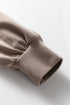 Solid Zip Collar Long Sleeve Drawstring Pant Set