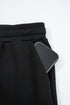 Solid Zip Collar Long Sleeve Drawstring Pant Set