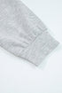 Solid Zip Collar Long Sleeve Drawstring Pant Set