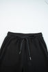 Solid Zip Collar Long Sleeve Drawstring Pant Set