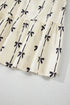 Sophisticated Cute Bowknot Printed Bubble Sleeve V Neck Mini Dress