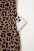 Sophisticated Leopard Print V Neck Sleeveless Colla Mini Dress