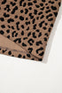 Sophisticated Leopard Print V Neck Sleeveless Colla Mini Dress