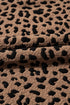 Sophisticated Leopard Print V Neck Sleeveless Colla Mini Dress