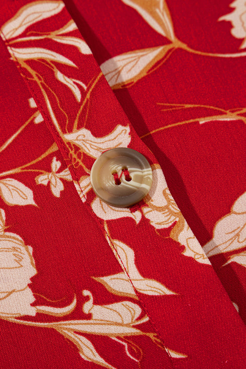 Southern Belle All Over Floral Print Tiered Midi Dress