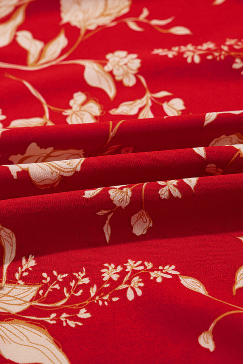 Southern Belle All Over Floral Print Tiered Midi Dress