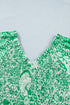 Southern Belle All Over Floral Smocked V Neck Blouse