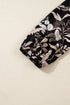 Southern Belle Botanical Print Split Neck Loose Mini Dress