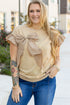 Southern Belle Bow Applique Ruffled Short Sleeve Blouse