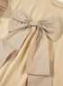 Southern Belle Bow Applique Ruffled Short Sleeve Blouse