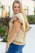 Southern Belle Bow Applique Ruffled Short Sleeve Blouse