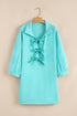Southern Belle Bow Front Collared Pocket Shift Mini Dress