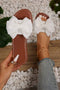 Southern Belle Bow Knot Faux Leather Flat Slides