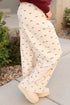 Southern Belle Bow Print Corduroy Drawstring Elastic Pants
