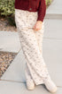 Southern Belle Bow Print Corduroy Drawstring Elastic Pants