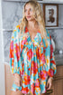 Southern Belle Bracelet Sleeve Empire Waist Mini Floral Dress