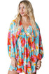 Southern Belle Bracelet Sleeve Empire Waist Mini Floral Dress