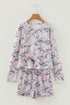 Southern Belle Camouflage Print Henley Short Set