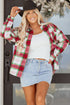 Southern Belle Casual Plaid Button Front Shacket