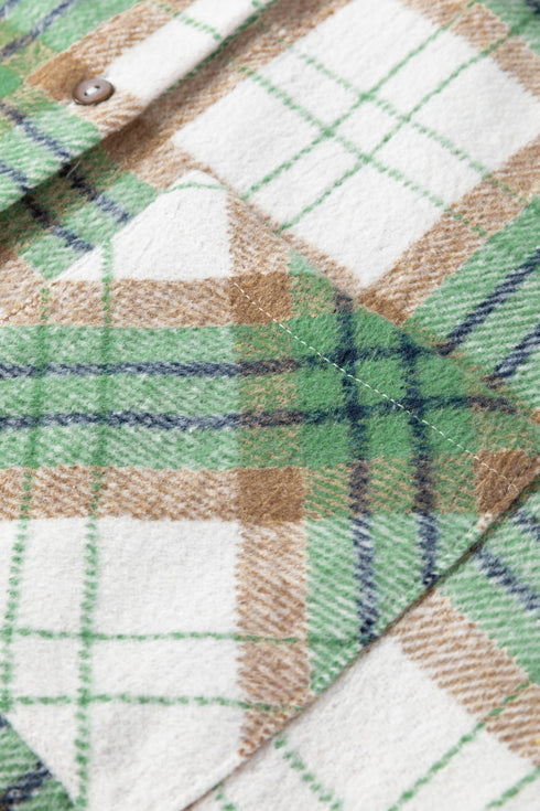Southern Belle Casual Plaid Button Front Shacket