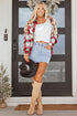 Southern Belle Casual Plaid Button Front Shacket