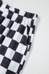 Southern Belle Checked Print High Waist Wide Leg Pants