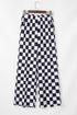 Southern Belle Checked Print High Waist Wide Leg Pants