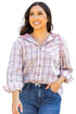 Southern Belle Checkered Plaid Loose Fit Hooded Shacket