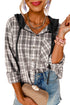 Southern Belle Checkered Plaid Loose Fit Hooded Shacket