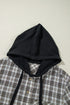 Southern Belle Checkered Plaid Loose Fit Hooded Shacket