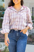 Southern Belle Checkered Plaid Loose Fit Hooded Shacket