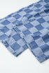 Southern Belle Checkered Print Wide Leg Denim Jeans