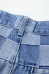 Southern Belle Checkered Print Wide Leg Denim Jeans