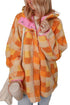 Southern Belle Checkered Sherpa Fleece Hooded Jacket
