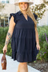 Southern Belle Collared Ruffle Sleeve Tiered Mini Dress