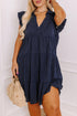 Southern Belle Collared Ruffle Sleeve Tiered Mini Dress