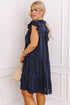 Southern Belle Collared Ruffle Sleeve Tiered Mini Dress
