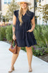 Southern Belle Collared Ruffle Sleeve Tiered Mini Dress