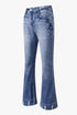 Southern Belle Distressed Flared Denim Jeans