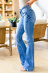 Southern Belle Distressed Flared Denim Jeans